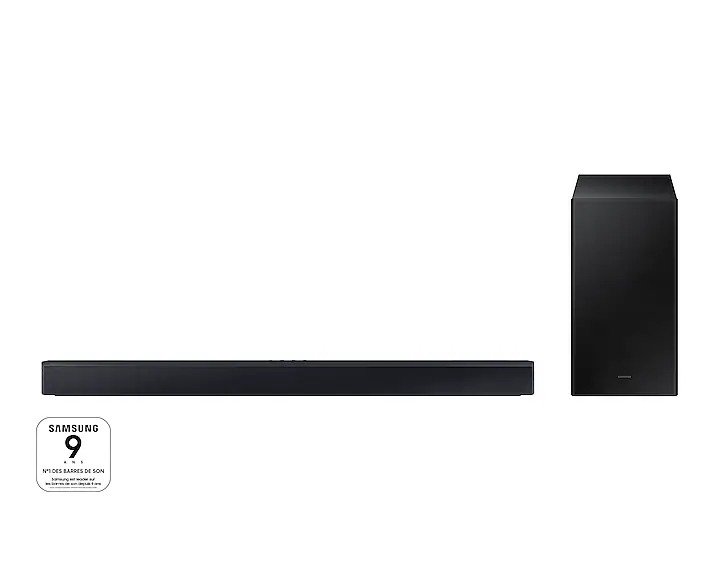Samsung HW-C450 soundbar and wireless subwoofer, front view