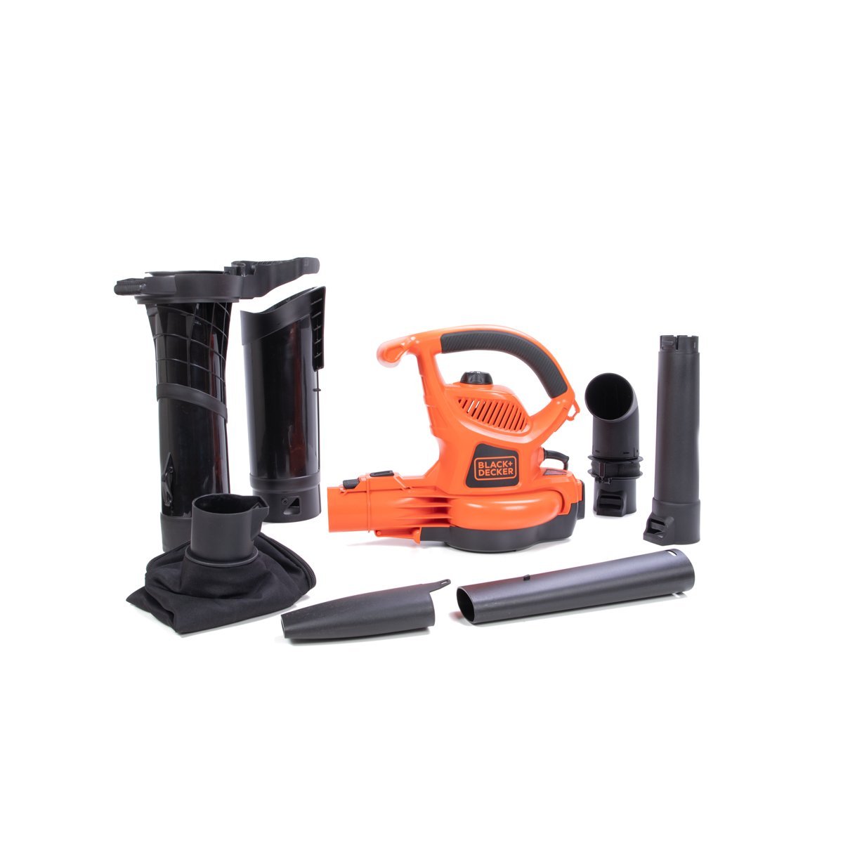 BLACK+DECKER BV6000 power head with tubes, bag and concentrator laid out