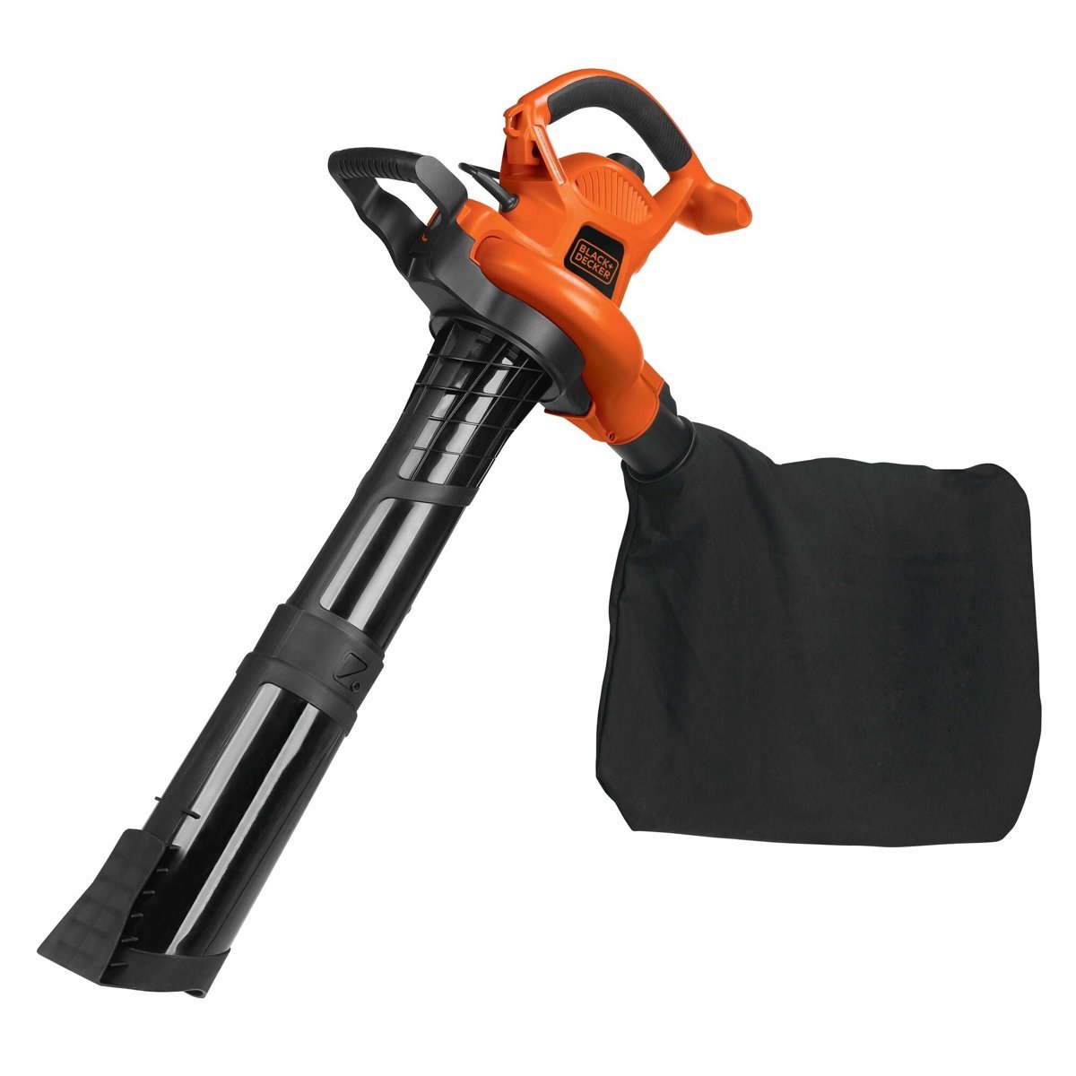 BLACK+DECKER BV6000 in vacuum configuration with collection bag attached