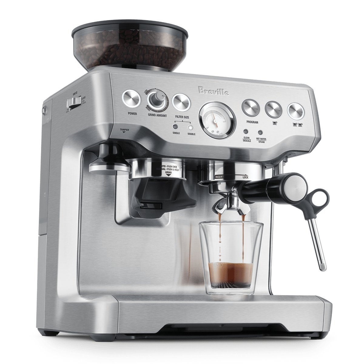 Breville Barista Express Espresso Machine (BES870XL), Brushed Stainless Steel, product photo 2 of 3