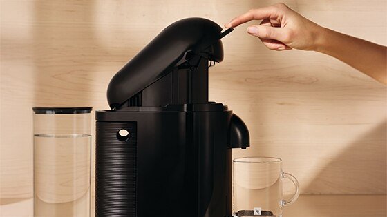 Nespresso Vertuo Plus Ink Black three-quarter view