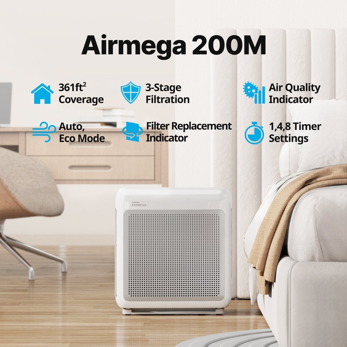 Coway Airmega 200M (White), product photo 1 of 3
