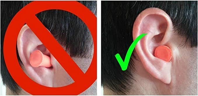 The Ear Buddy fitting guide showing correct and incorrect insertion, product photo 3 of 3