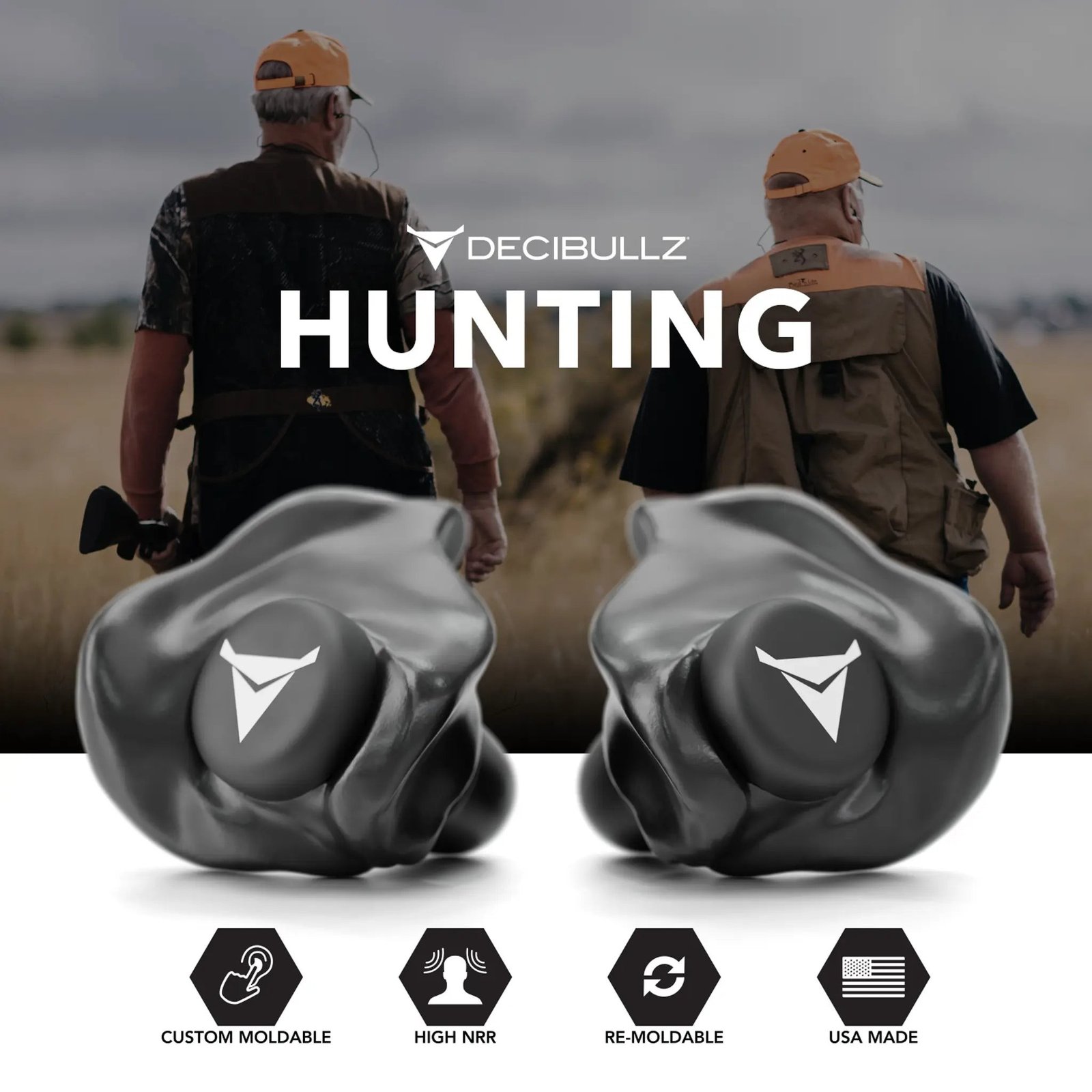Decibullz Custom Molded Earplugs, Black, product photo 3 of 3