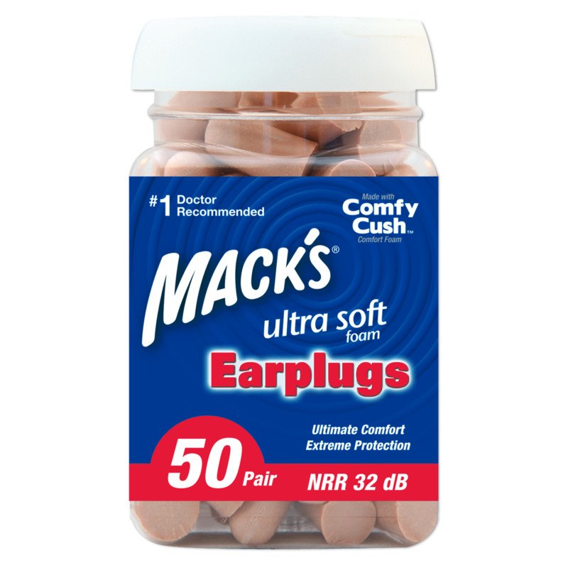 Mack's Ultra Soft Foam Earplugs, 50 Pair Jar, product photo 1 of 3