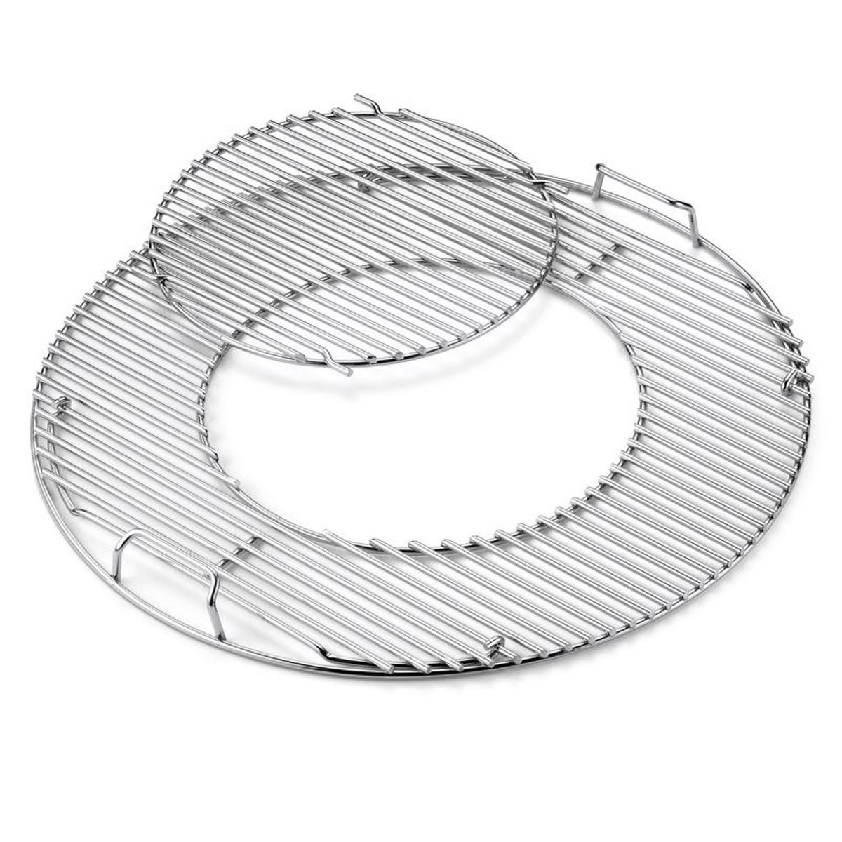 Weber 8835 Gourmet BBQ System grate with the removable center insert lifted out