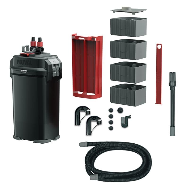 Fluval 407 Performance Canister Filter (07 Series, A449), filter with included media and accessories, product photo 3 of 3